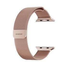 Mageasy Milanese Stainless Steel IPhone Watch Loop Band NEW-Rosegold